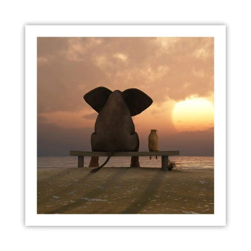 Poster - Het is goed om samen stil te zijn - 60x60 cm