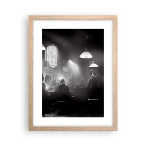 Een poster in een licht eiken lijst - In jazz-sfeer - 30x40 cm