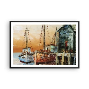 Poster in een zwarte lijst - Een vreedzame terugkeer - 91x61 cm