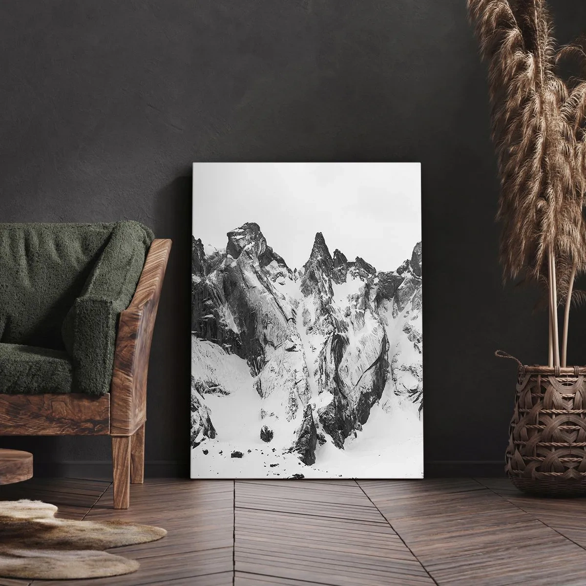 Schilderen op canvas - Granieten gevaarlijke nok - 50x70 cm