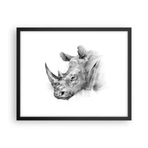 Poster in een zwarte lijst - Afrikaans portret - 50x40 cm