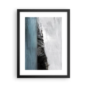 Poster in een zwarte lijst - Water – aarde: botsing der elementen - 30x40 cm