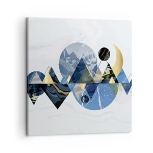 Schilderen op canvas - Geometrisch landschap - 50x50 cm