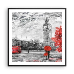 Poster in een zwarte lijst - Een spannende dag - 60x60 cm