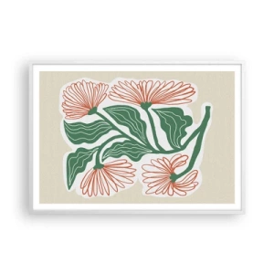 Poster in een witte lijst - Folk en modern - 100x70 cm