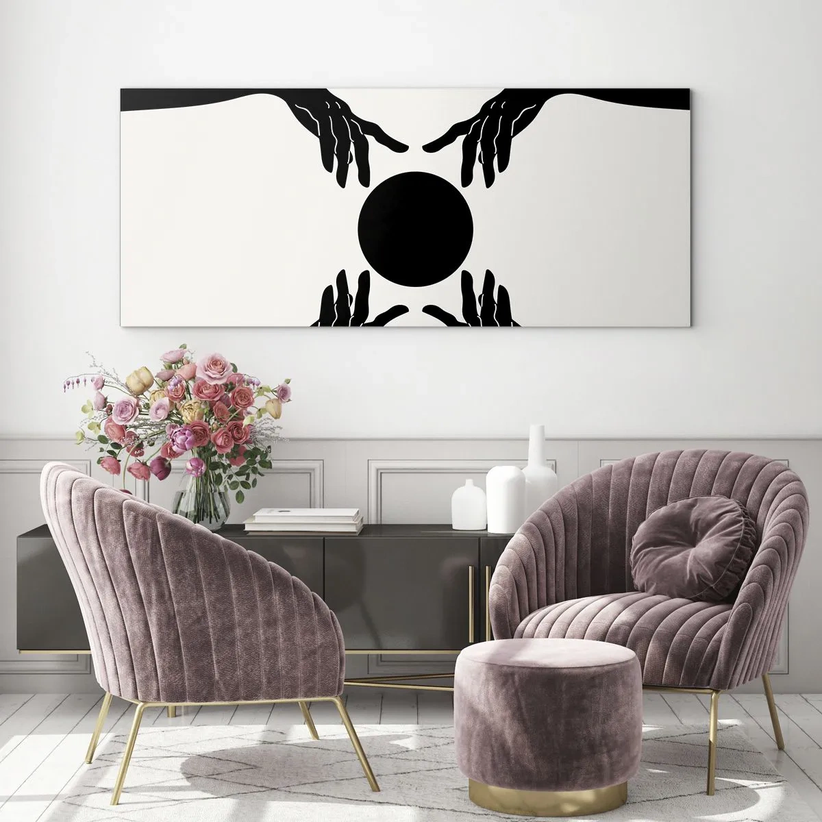 Schilderen op glas - Geheim teken - 120x50 cm