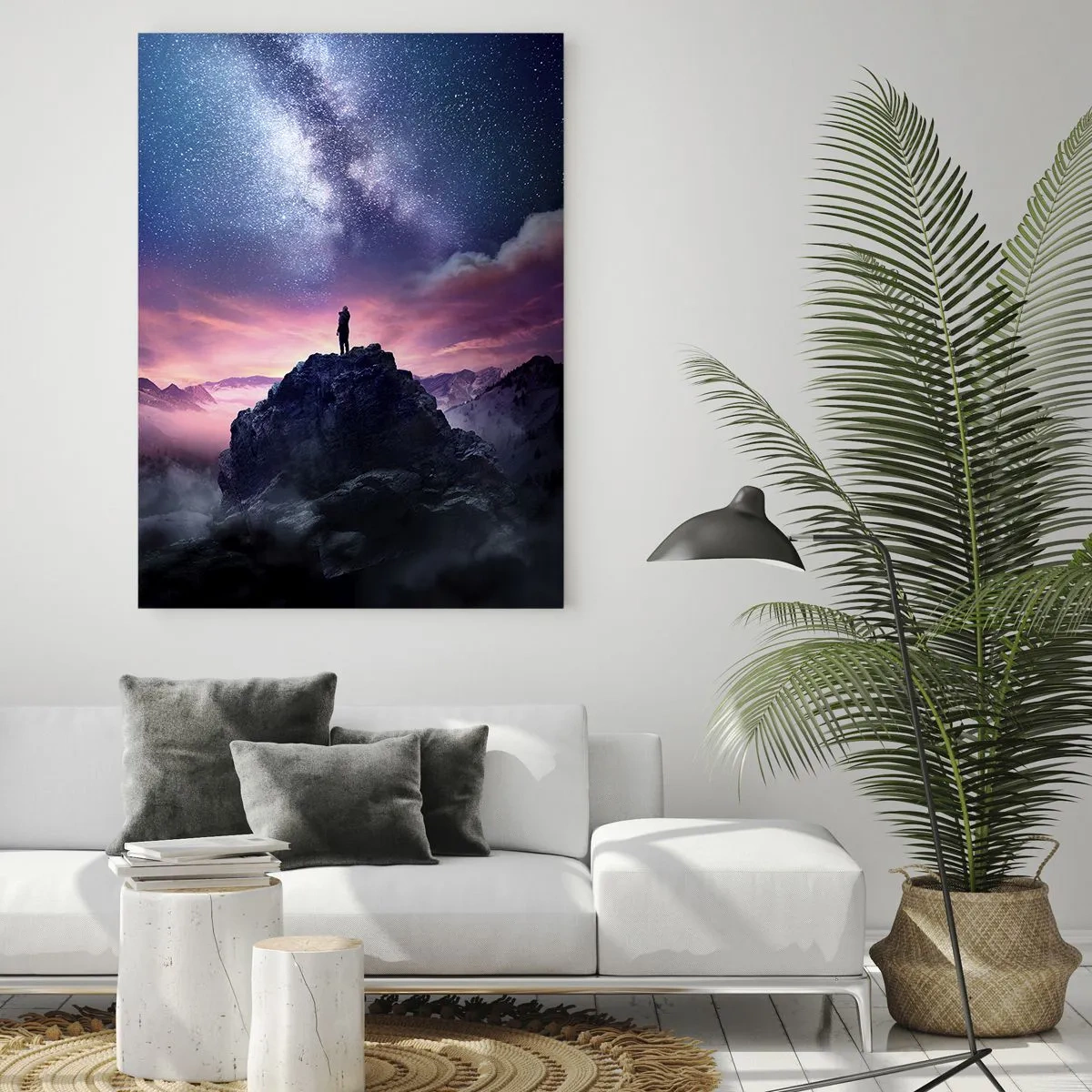 Schilderen op glas - En hij voelde het leven - 70x100 cm