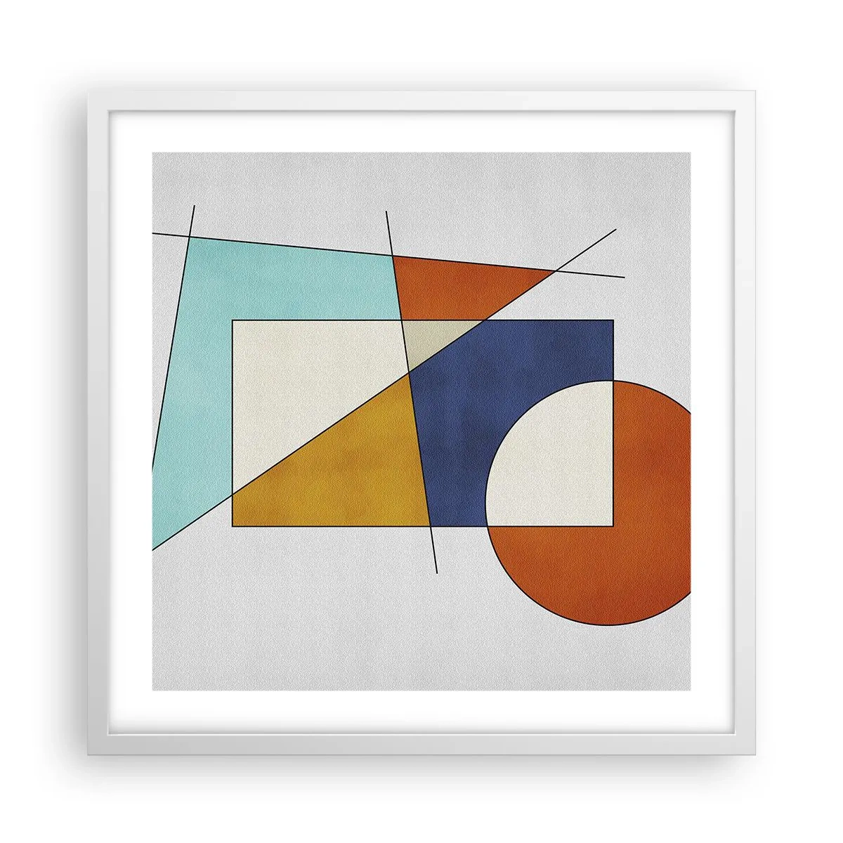 Poster in een witte lijst - Abstractie: modernistisch plezier - 50x50 cm