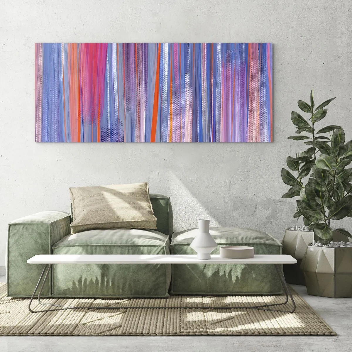 Schilderen op glas - Opgang naar de regenboog - 100x40 cm