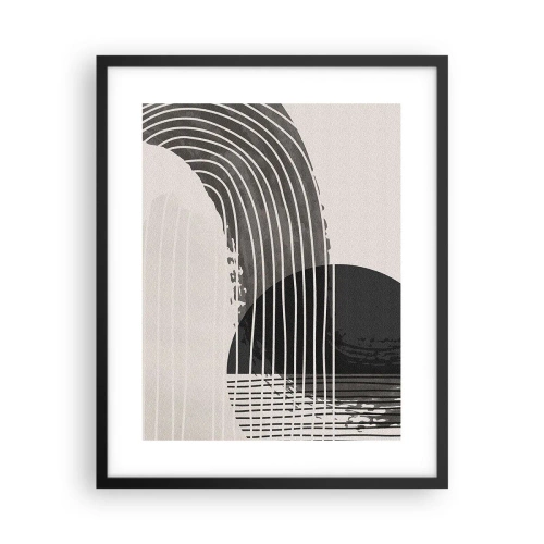 Poster in een zwarte lijst - Daar en terug - 40x50 cm