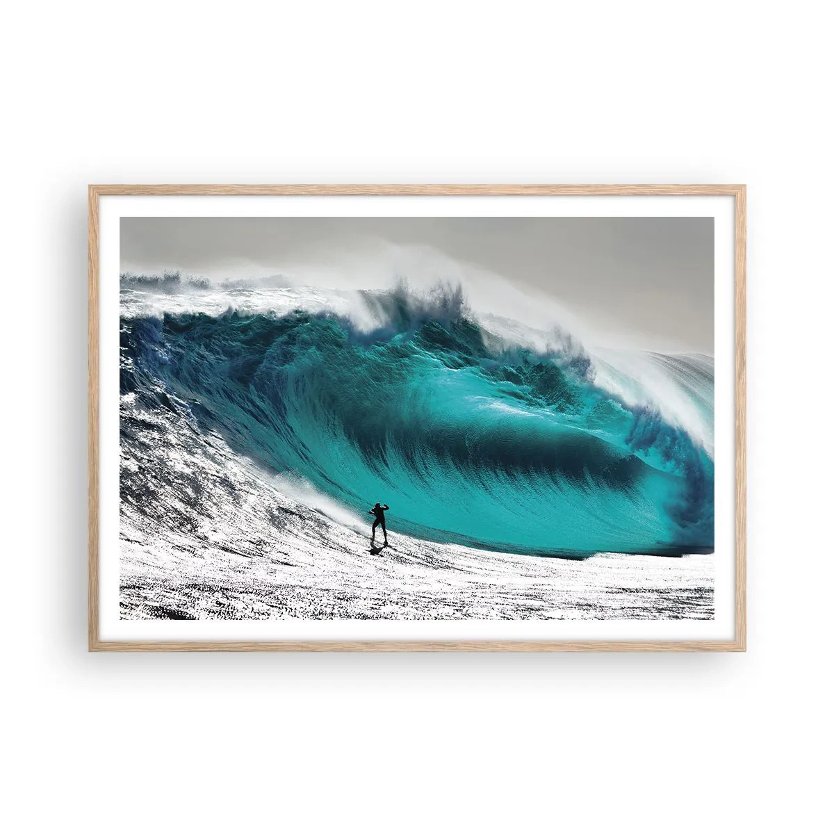 Een poster in een licht eiken lijst - Uitdaging aanvaard - 100x70 cm