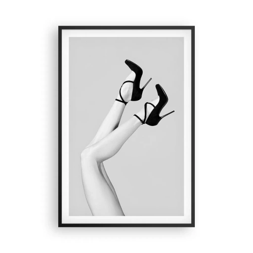 Poster in een zwarte lijst - Op zijn kop - 61x91 cm