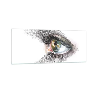 Schilderen op glas - Kijk recht in de ziel - 100x40 cm