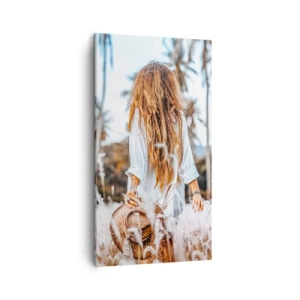 Schilderen op canvas - Geboren uit graspluis - 45x80 cm