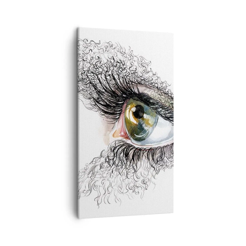 Schilderen op canvas - Kijk recht in de ziel - 45x80 cm