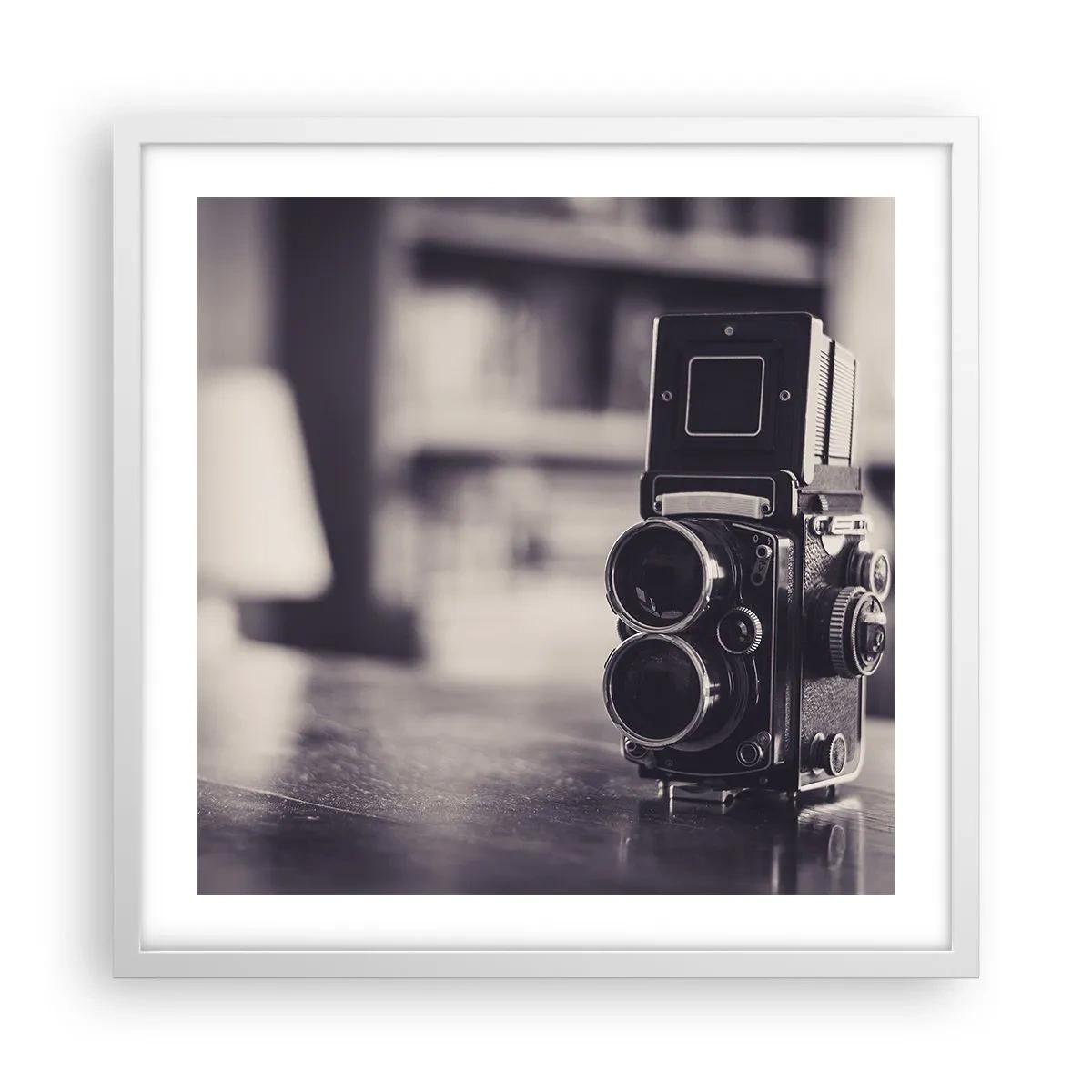 Poster in een witte lijst - De magie van oude fotografie - 50x50 cm