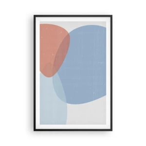 Poster in een zwarte lijst - Pastelkleurige relaties - 61x91 cm