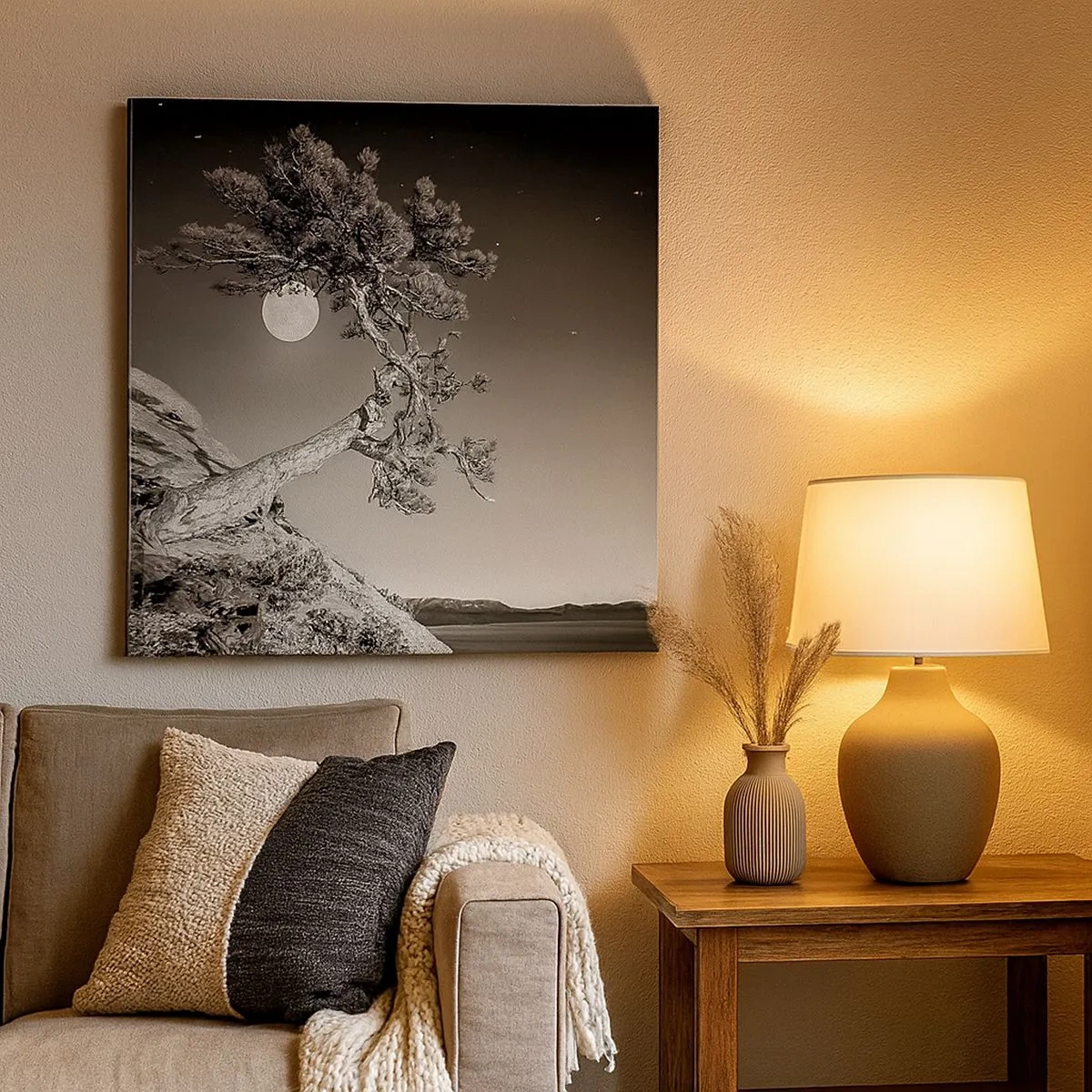 Schilderen op canvas - Een zegevierende jager - 30x30 cm