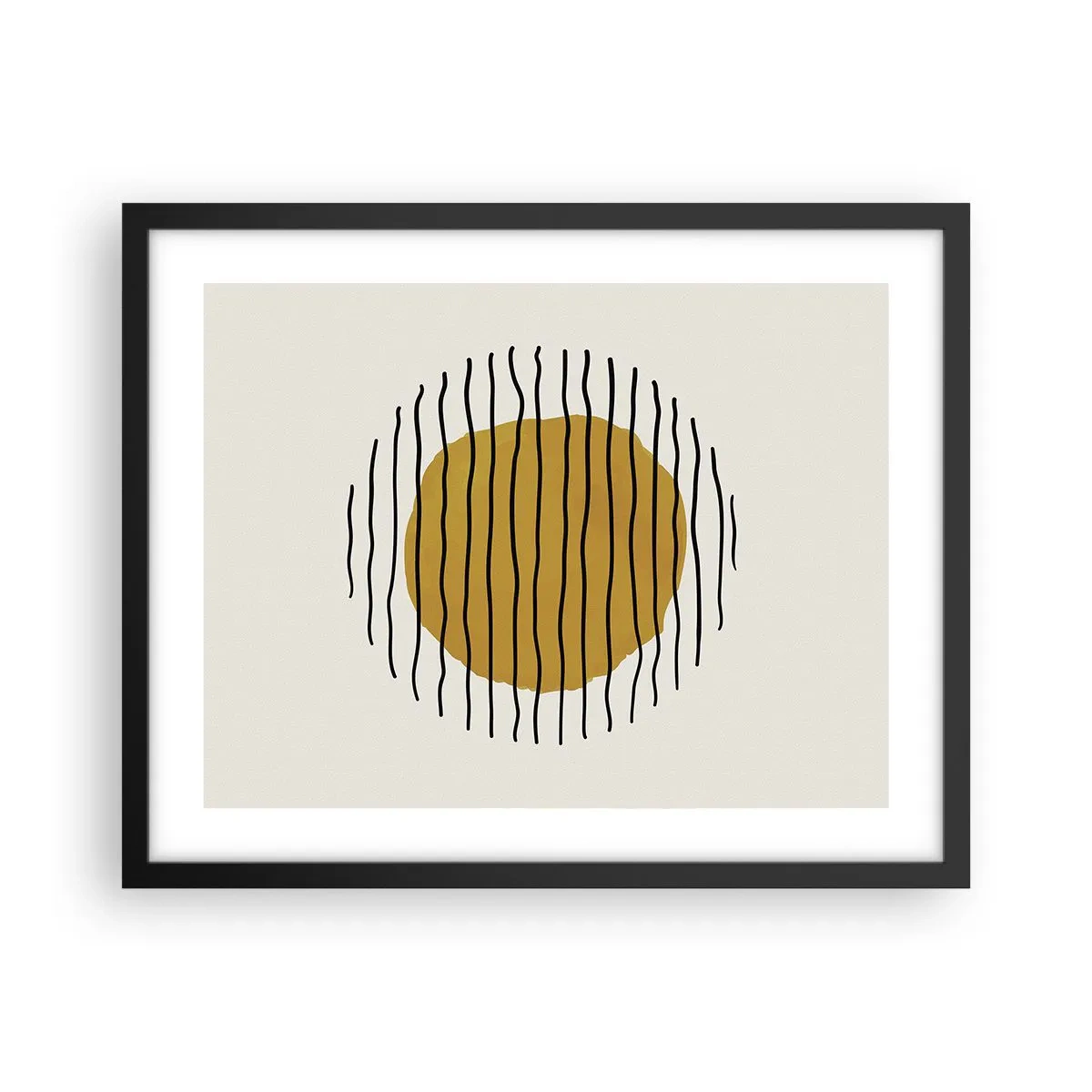 Poster in een zwarte lijst - Abstractie trillend van warmte - 50x40 cm