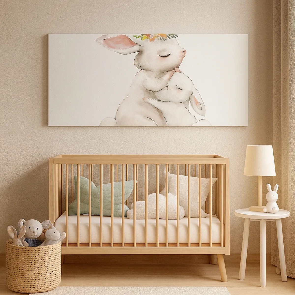 Schilderen op canvas - Het is het beste met mama - 30x30 cm