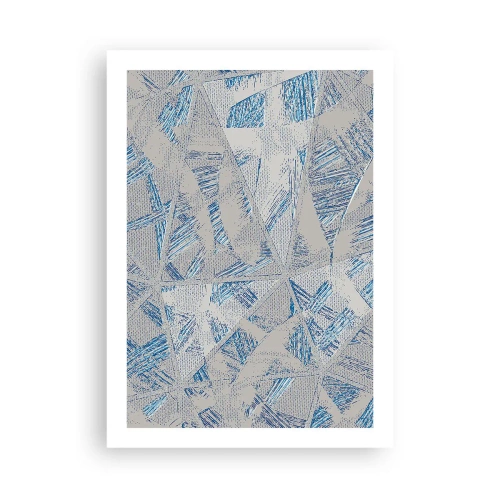 Poster - In een blauwgrijs labyrint - 50x70 cm