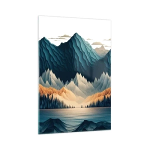Schilderen op glas - Perfect berglandschap - 70x100 cm