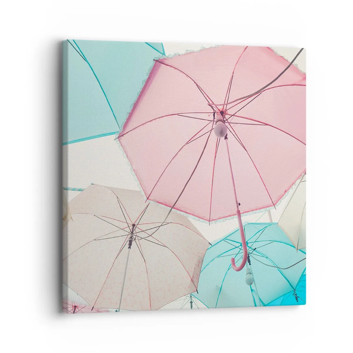 Schilderen op canvas - Soms zon, soms regen - 30x30 cm