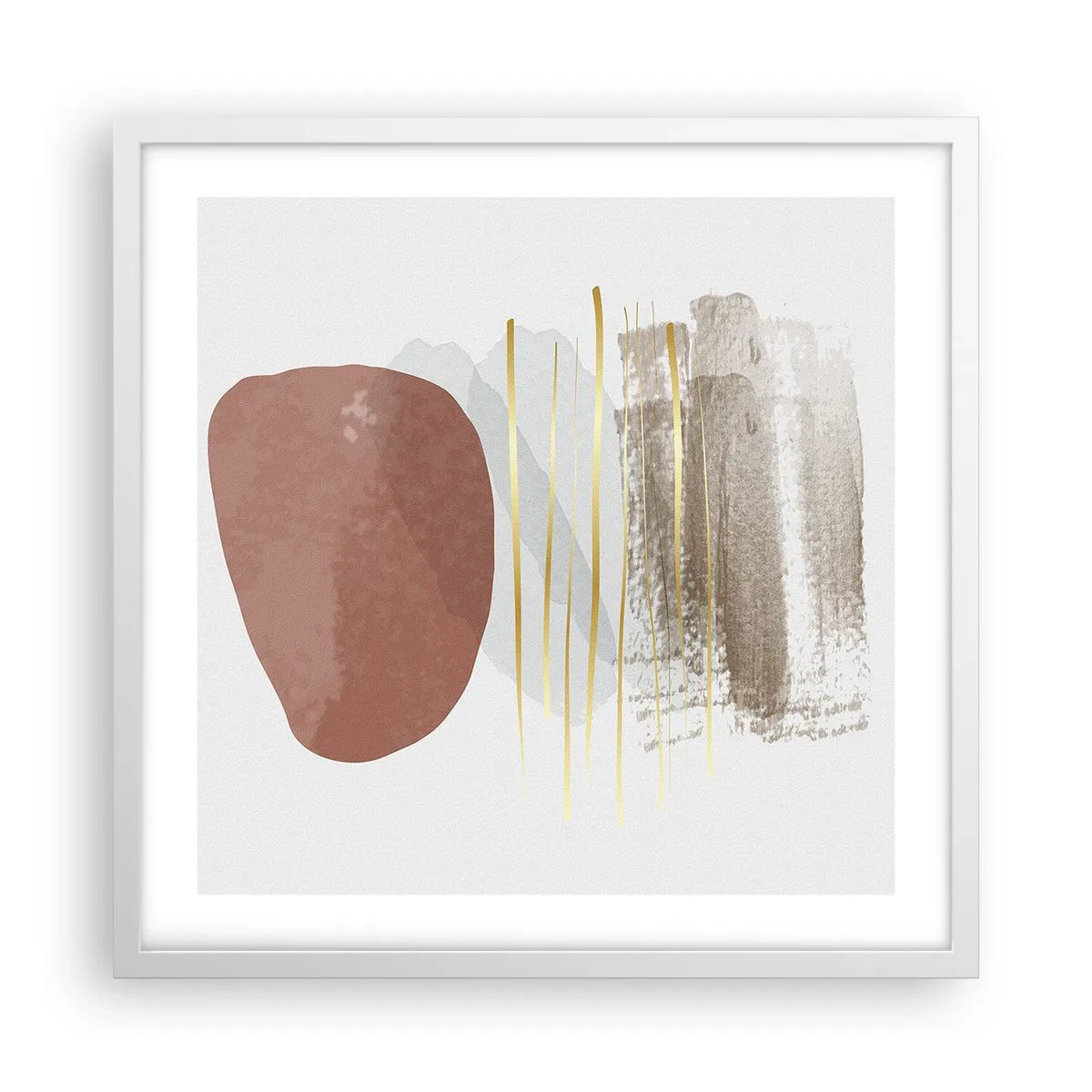 Poster in een witte lijst - Abstracte zuilengalerij - 50x50 cm