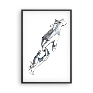 Poster in een zwarte lijst - Een goed gebaar - 61x91 cm