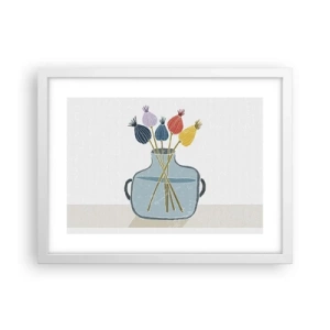 Poster in een witte lijst - Alsof hij met maanzaad heeft gezaaid - 40x30 cm