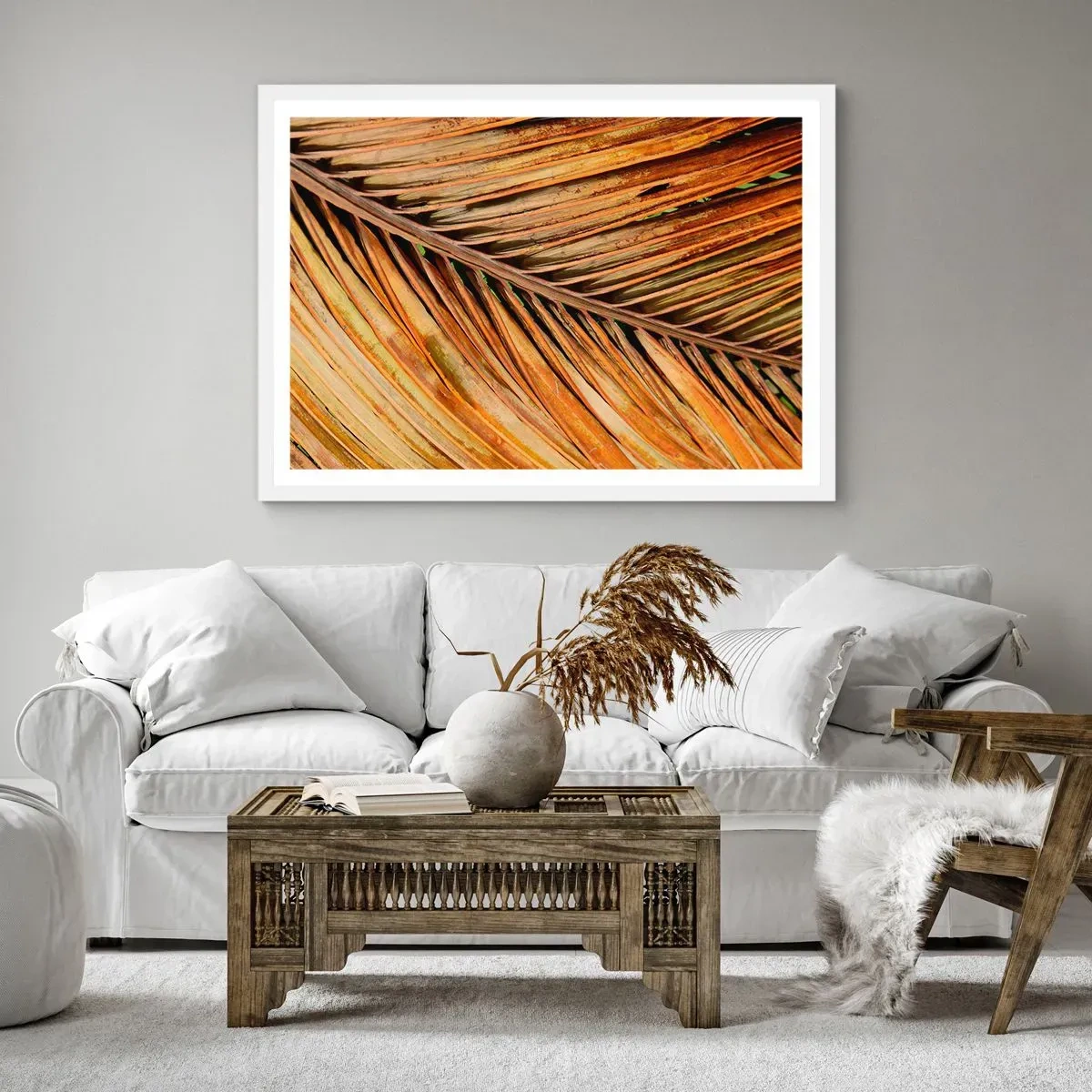Poster in een witte lijst - Kokos goud - 40x30 cm