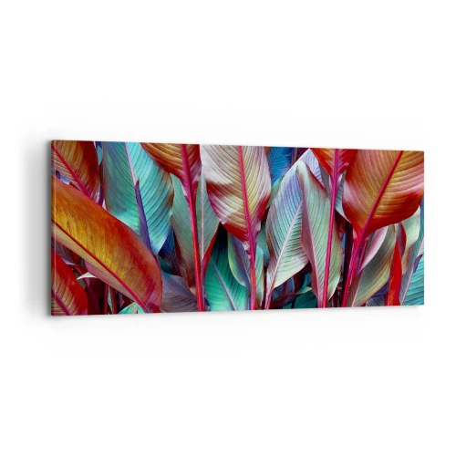 Schilderen op canvas - Een kleurrijk struikgewas - 100x40 cm