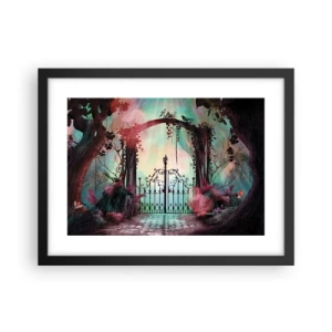 Poster in een zwarte lijst - Geheime Tuin - 40x30 cm