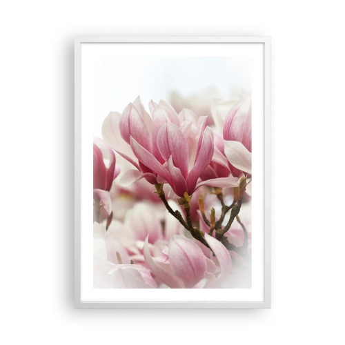 Poster in een witte lijst - Lente bloemen - 50x70 cm