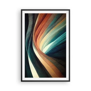 Poster in een zwarte lijst - Geweven uit kleuren - 61x91 cm