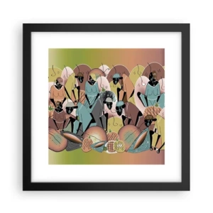 Poster in een zwarte lijst - Er komt een geweldige vakantie aan - 30x30 cm