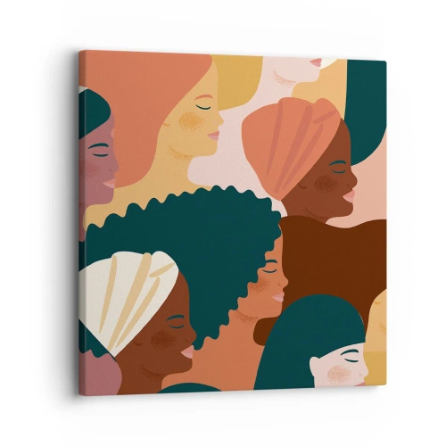 Schilderen op canvas - Alleen vrouwelijkheid - 30x30 cm