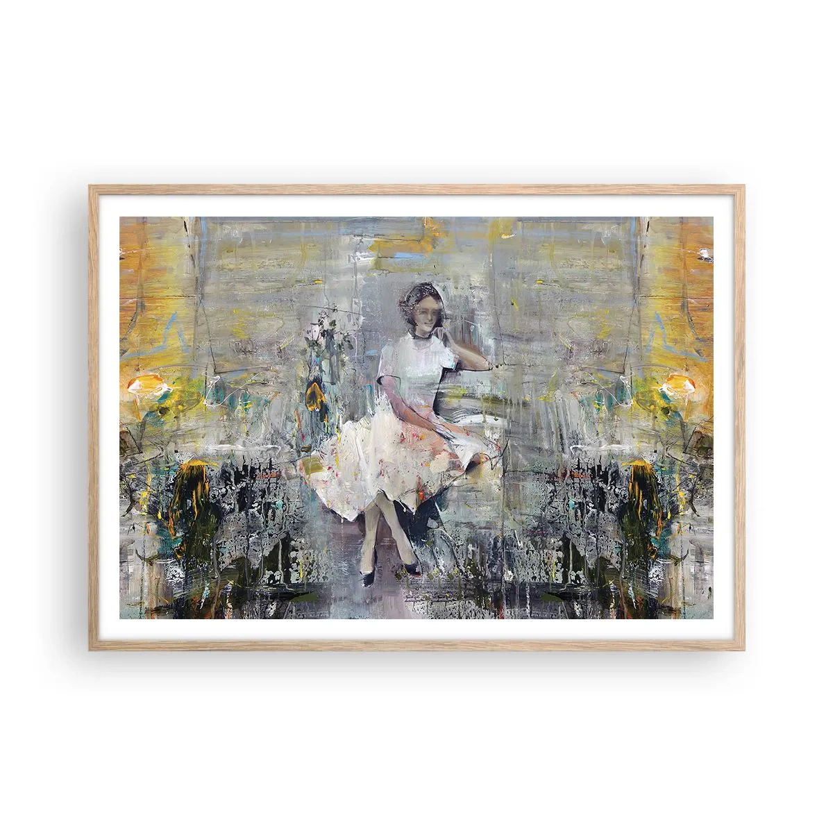 Een poster in een licht eiken lijst - Klassiek en modern - 100x70 cm