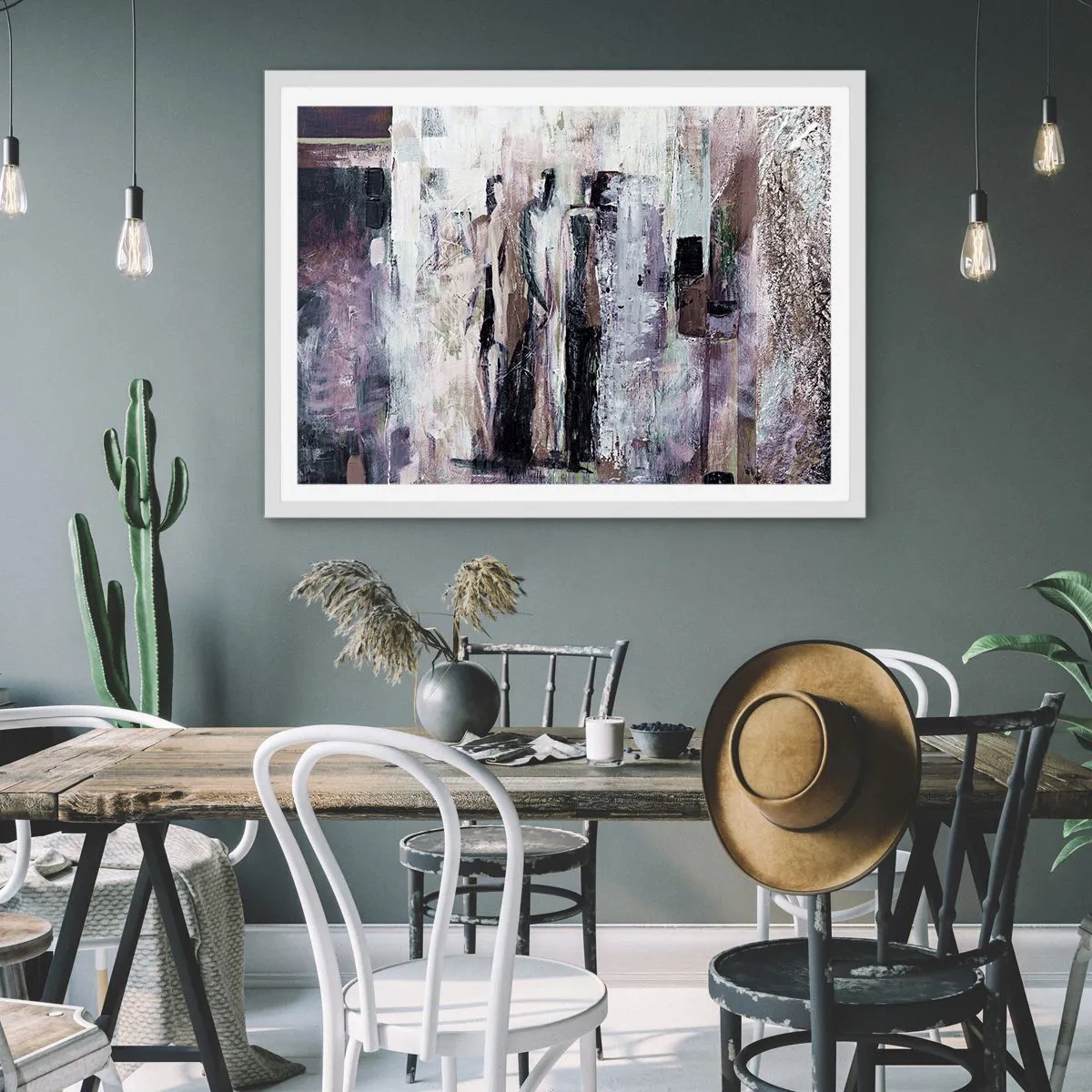 Poster in een witte lijst - De mysterieuze drie - 40x30 cm