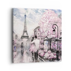 Schilderen op canvas - Hoe verliefd te worden is alleen in ... - 40x40 cm