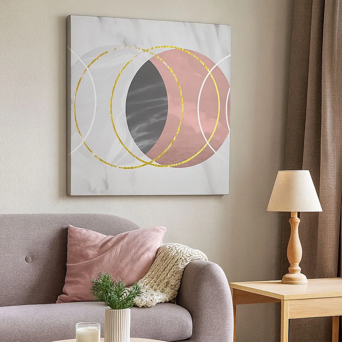 Schilderen op canvas - Muziek van de sferen - 30x30 cm