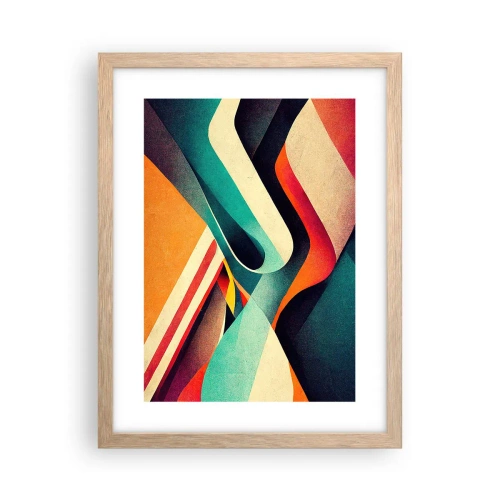 Een poster in een licht eiken lijst - Intensieve compositie - 30x40 cm