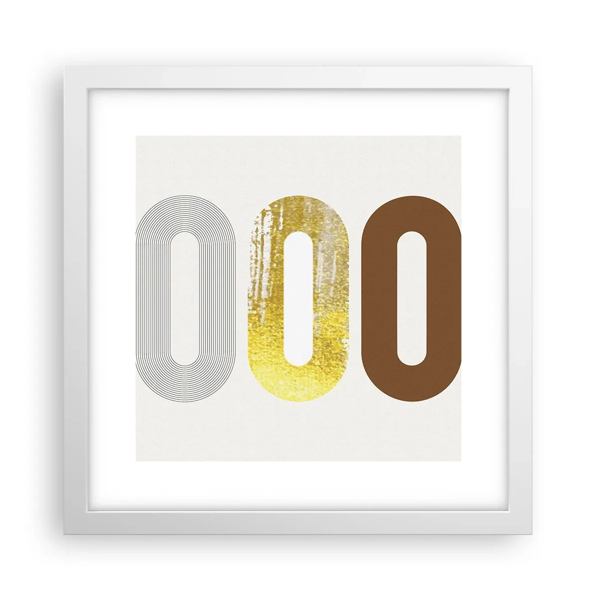 Poster in een witte lijst - Oooo! - 30x30 cm