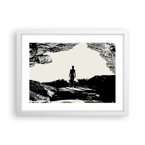 Poster in een witte lijst - Een nieuwe kijk - 40x30 cm