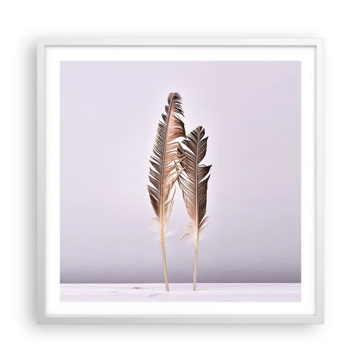 Poster in een witte lijst - Tegen het niets - 60x60 cm