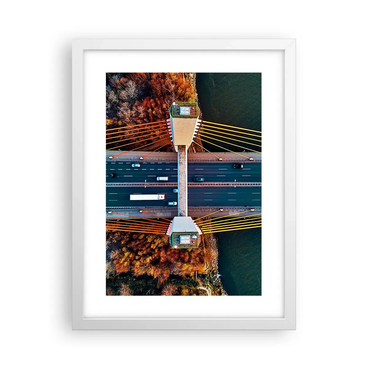 Poster in een witte lijst - BEYOND the waters, beyond the forest - 30x40 cm