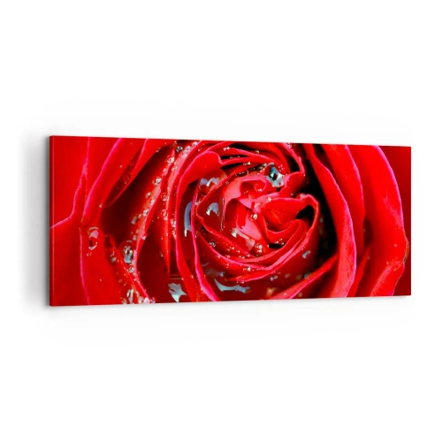 Schilderen op canvas - In de dauwdruppels - 100x40 cm