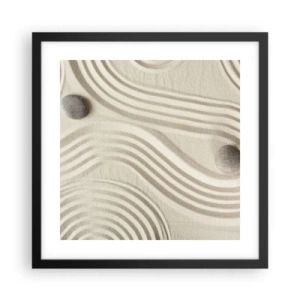 Poster in een zwarte lijst - Een vleugje warmte - 40x40 cm