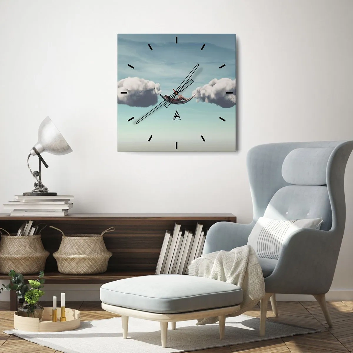 Wandklok - Klok - Het geluk van het moment - 30x30 cm