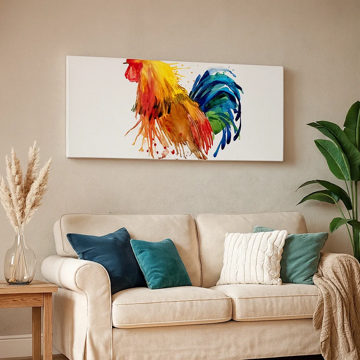 Schilderen op canvas - Koninklijk gewaad, koninklijke trots - 30x30 cm